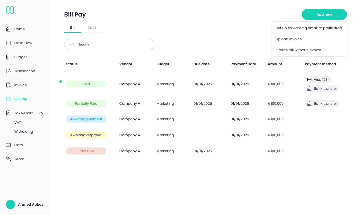 Invoice UI